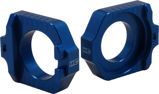 Works Axle Blocks Elite Ktm/Hus Blue • #66-17250
