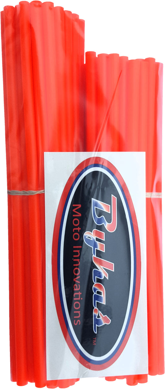 Bykas Spoke Wraps Neon Orange 72/Pk 21"/19"