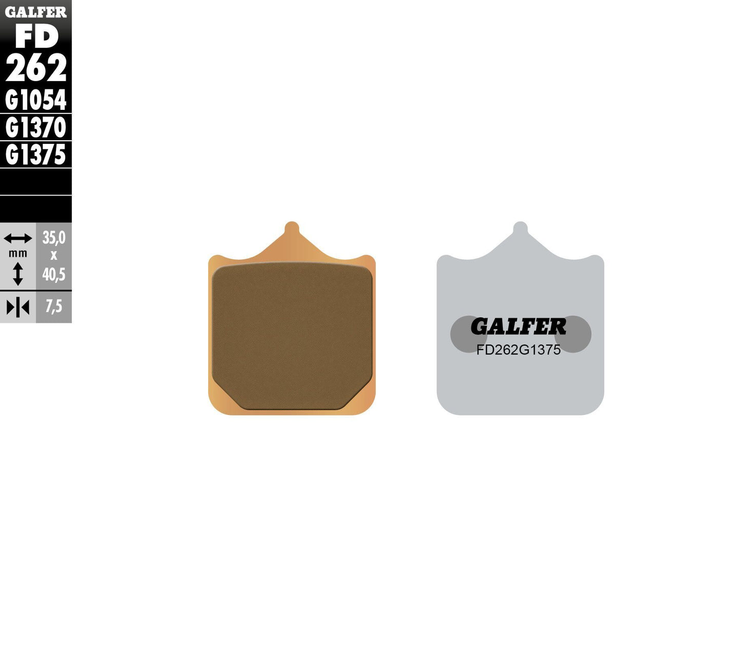 Galfer Brake Pads Sintered Ceramic Fd262G1375