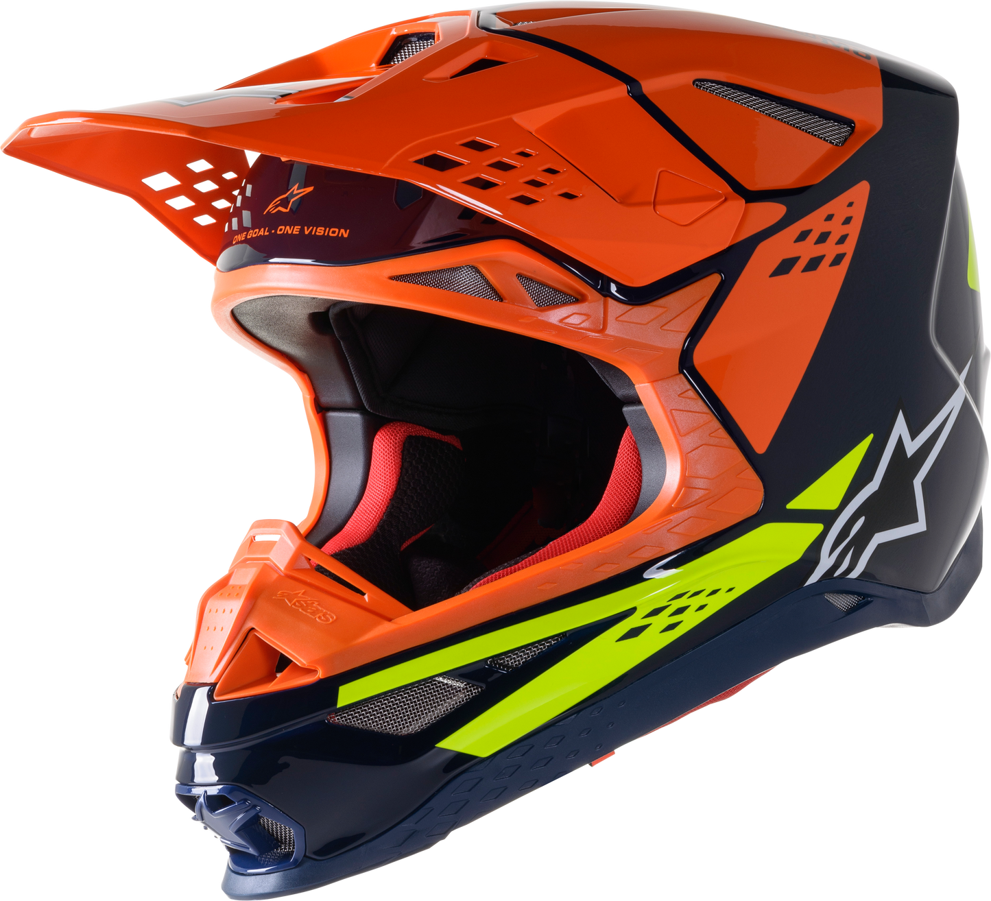 Alpinestars S.Tech S-M8 Factory Helmet Dark Blue/Orange/Ylw Fluo 2X