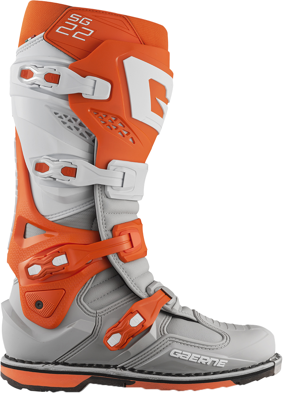 Gaerne Sg-22 Boots Orange/White/Grey Sz 8