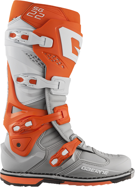 Gaerne Sg-22 Boots Orange/White/Grey Sz 8