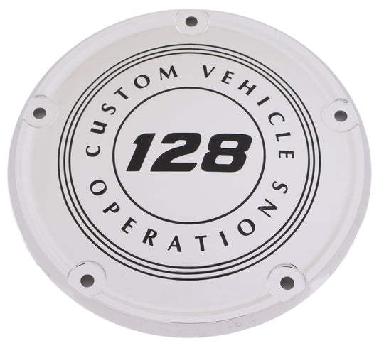 Custom Engraving 6   M8 Softail Derby Cover 128 Cvo Chrome