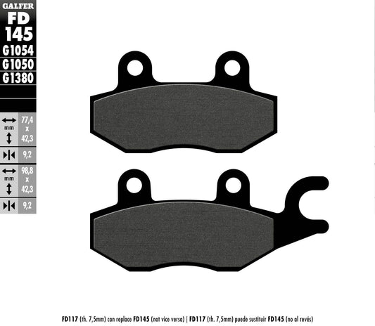 Galfer Brake Pads Semi Metallic Fd145G1054