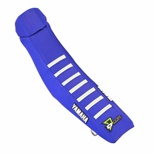 D-Cor Seat Cover 17 Blue W/White Ribs