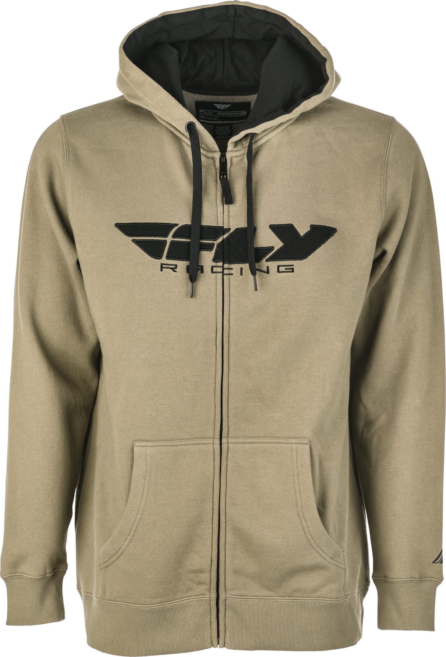 Fly Racing Fly Corporate Zip Up Hoodie Tan/Black Md