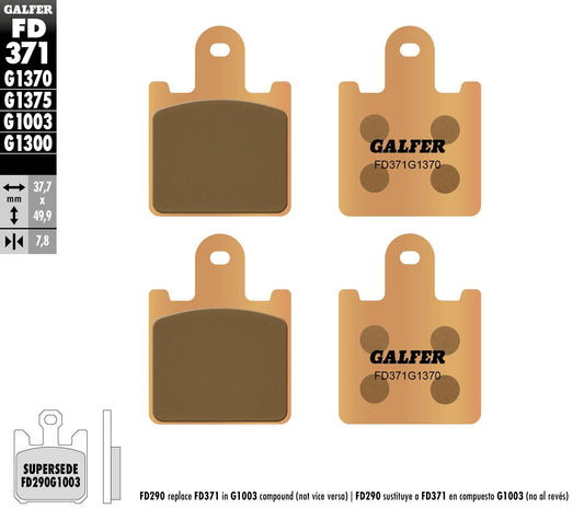 Galfer Brake Pads Sintered Fd371G1370