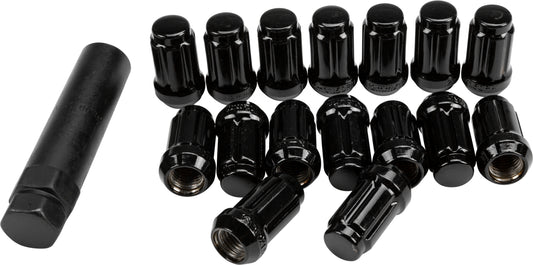 Itp 12Mmx1.50 Lock Style Lug Nuts Black W/Key 16/Pk