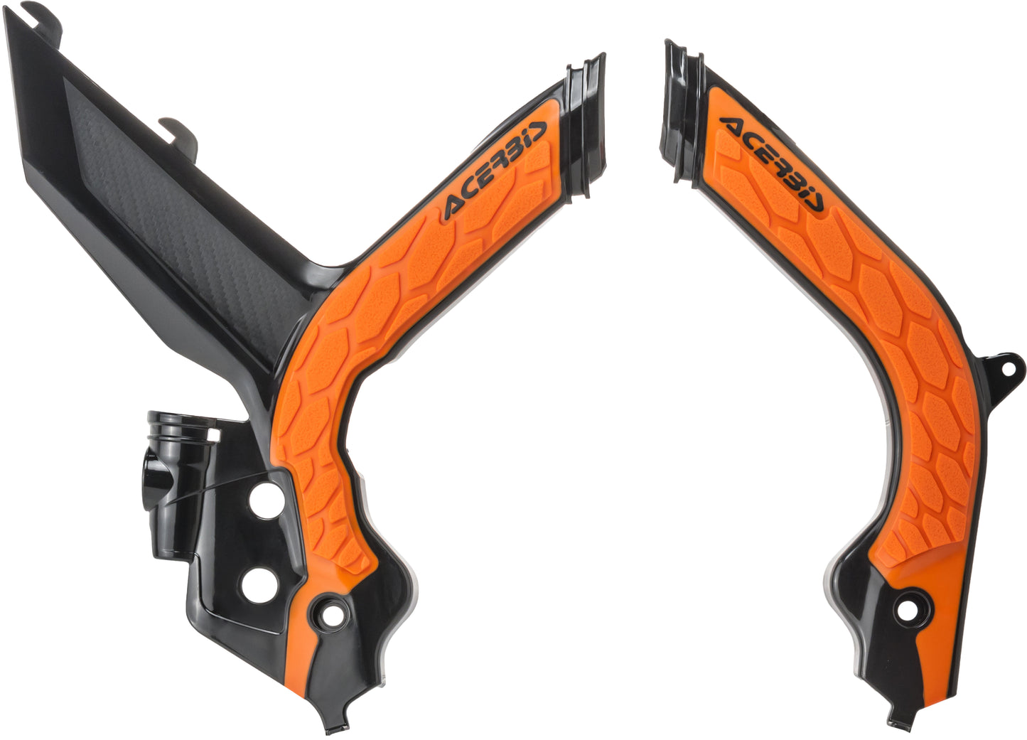 Acerbis X-Grip Frame Guards Black/Orange • #27831-55229