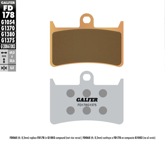 Galfer Brake Pads Sintered Ceramic Fd178G1375