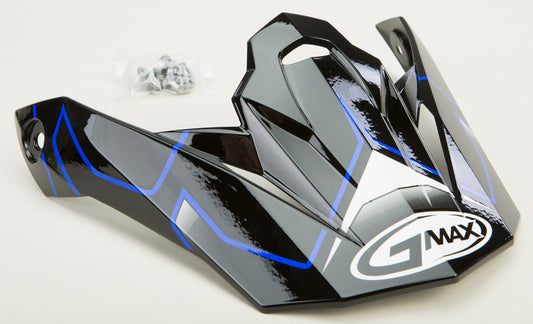 Gmax Visor W/Screws Step Mx-86 Black/Blue