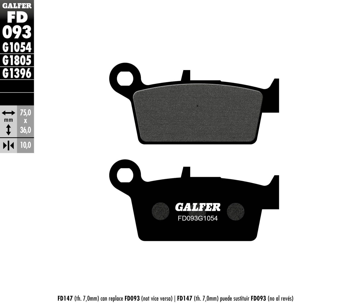 Galfer Brake Pads Semi Metallic Fd093G1054