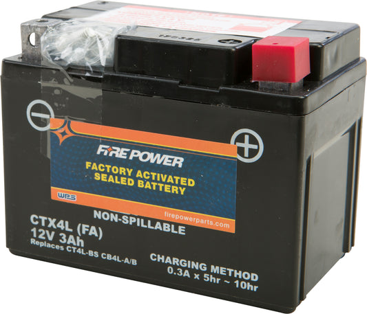 Fire Power Battery Ctx4L/Ct4L Sealed Factory Activated