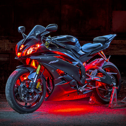 Xk Glow Single Color Motorcycle LED Accent Light Strip Kit