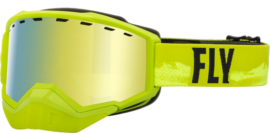 Fly Racing Focus Snow Goggle Green/Black W/ Gold Mirror/Yellow Lens