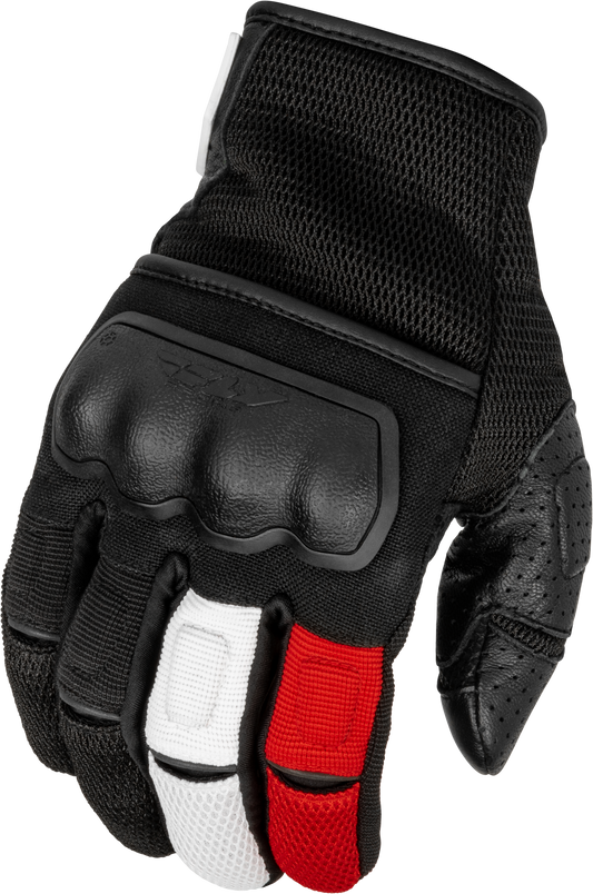 Fly Racing Coolpro Force Gloves Black/White/Red Lg