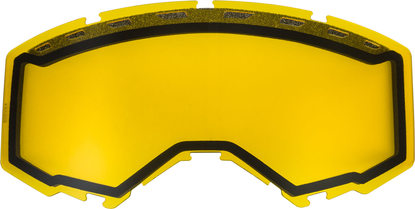 Fly Racing Dual Lens With Vents Adult Yellow