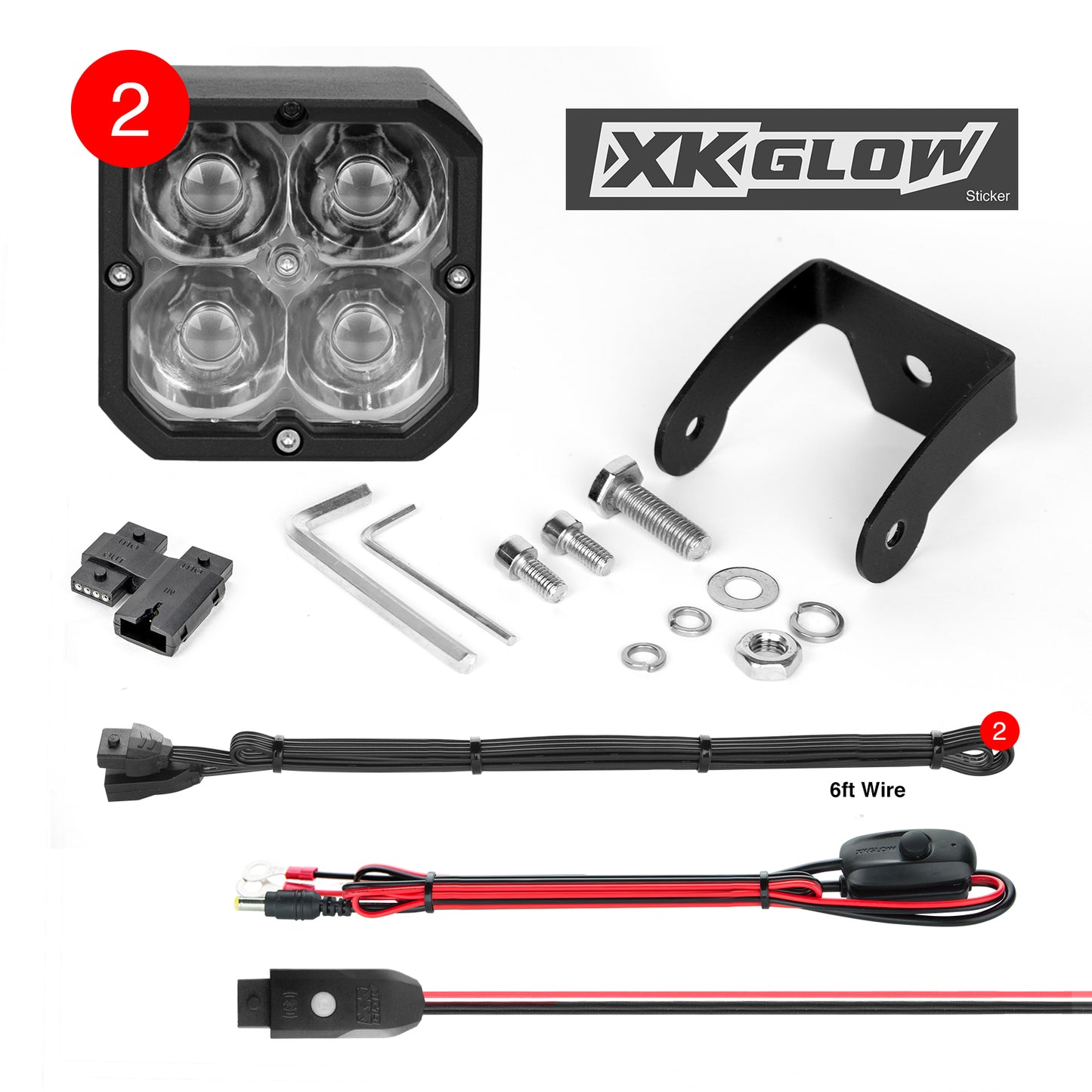 Xk Glow 20W RGB POD Lights
