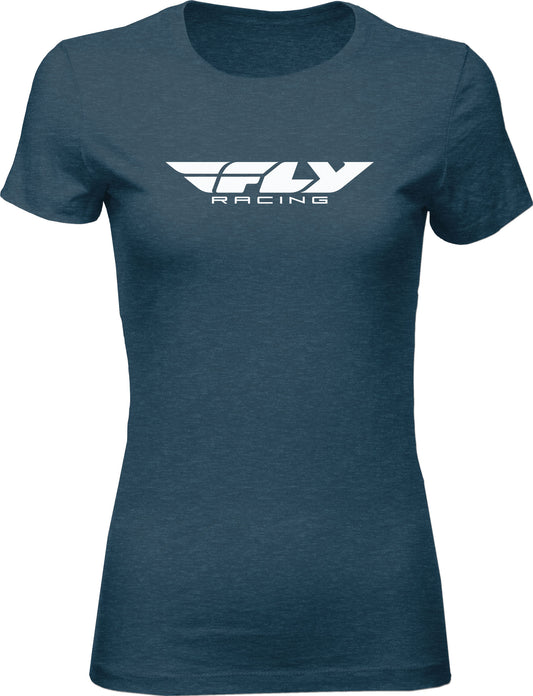 Fly Racing Women'S Fly Corporate Tee Indigo Md