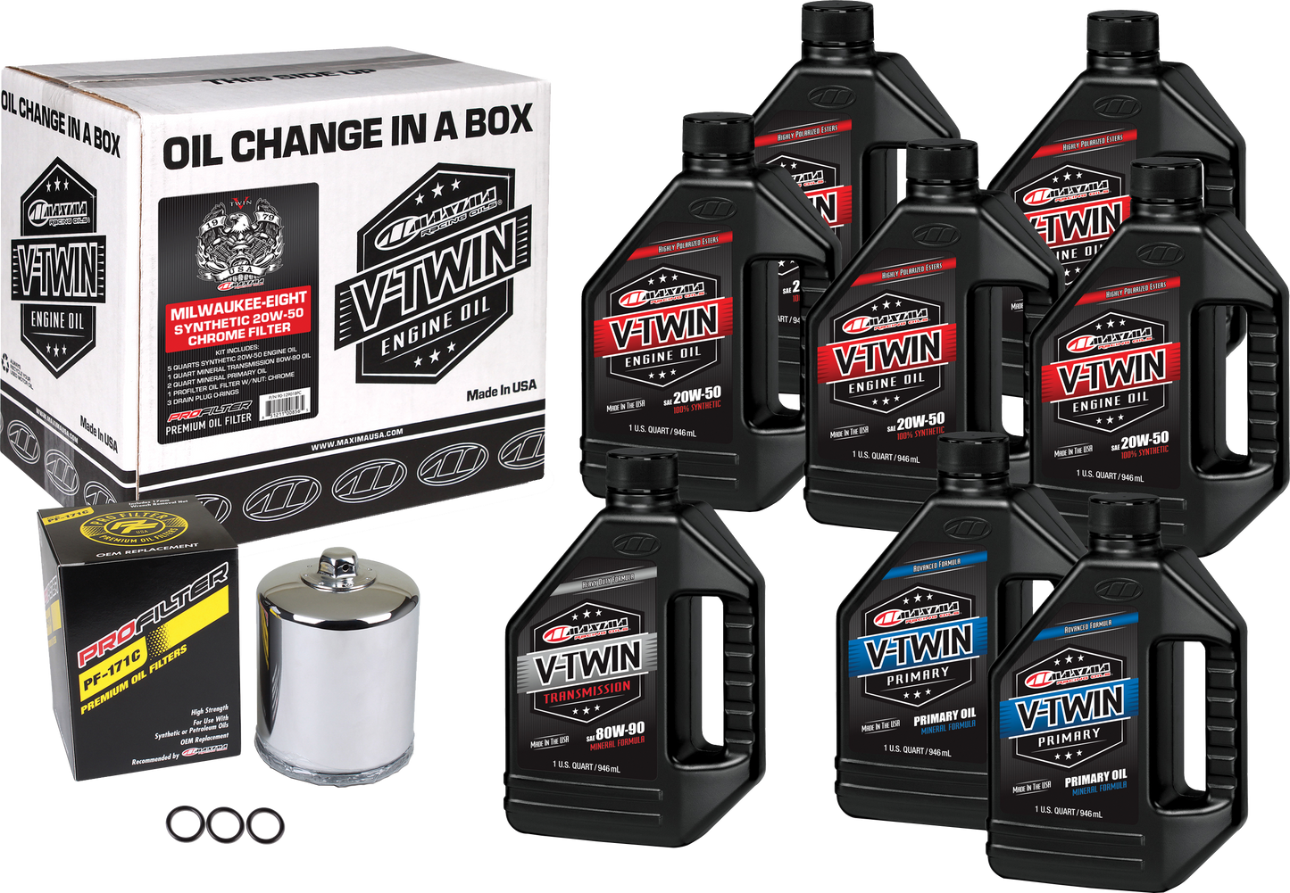 Maxima V-Twin Oil Change Kit
