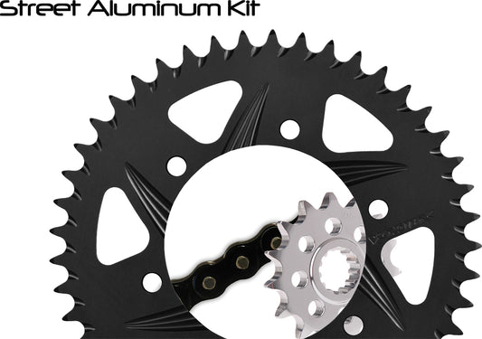 Vortex Sprocket/Chain Kit Stl/Alu 15/48T Blk Sx3 520-116L Blk • #3-CK6226