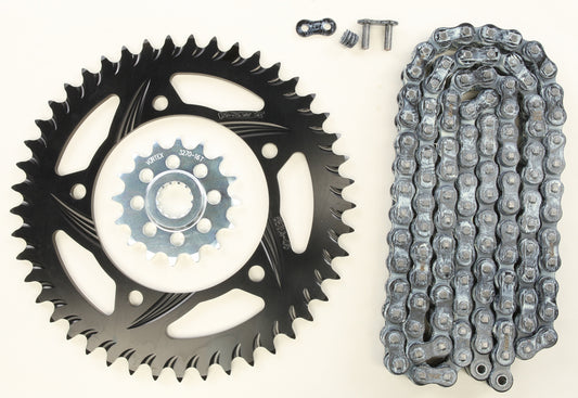 Vortex Sprocket/Chain Kit Stl/Alu 16/45T Blk Rx3 520-112L Blk