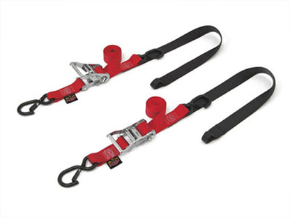 Powertye 1 1/2" Fat Ratchet Straps w/Soft Tye & Secure Hooks