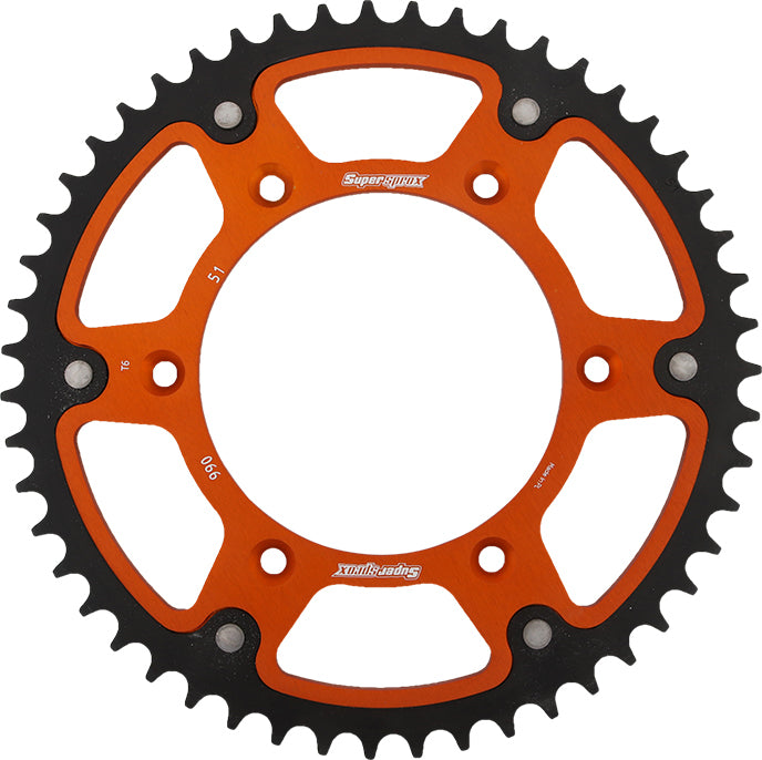 Supersprox Rear Stealth Sprocket Alu/Stl 51T-520 Org Husq/Ktm