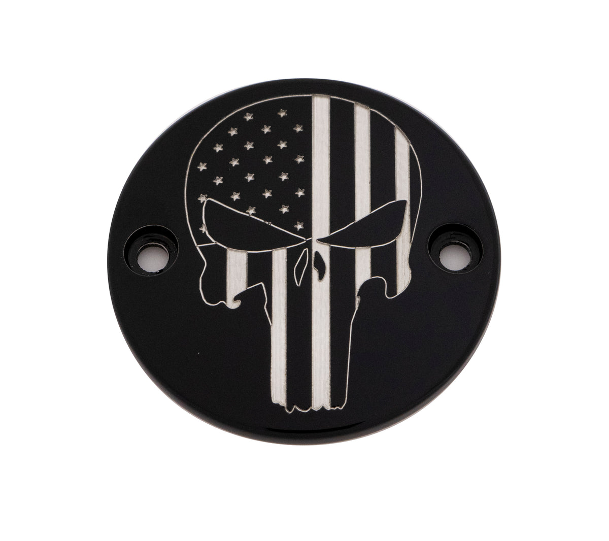 Custom Engraving M8 Timer Cover Punisher Black