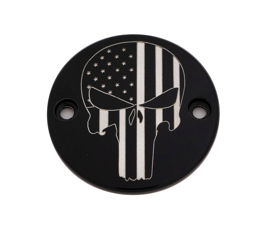 Custom Engraving M8 Timer Cover Punisher Black