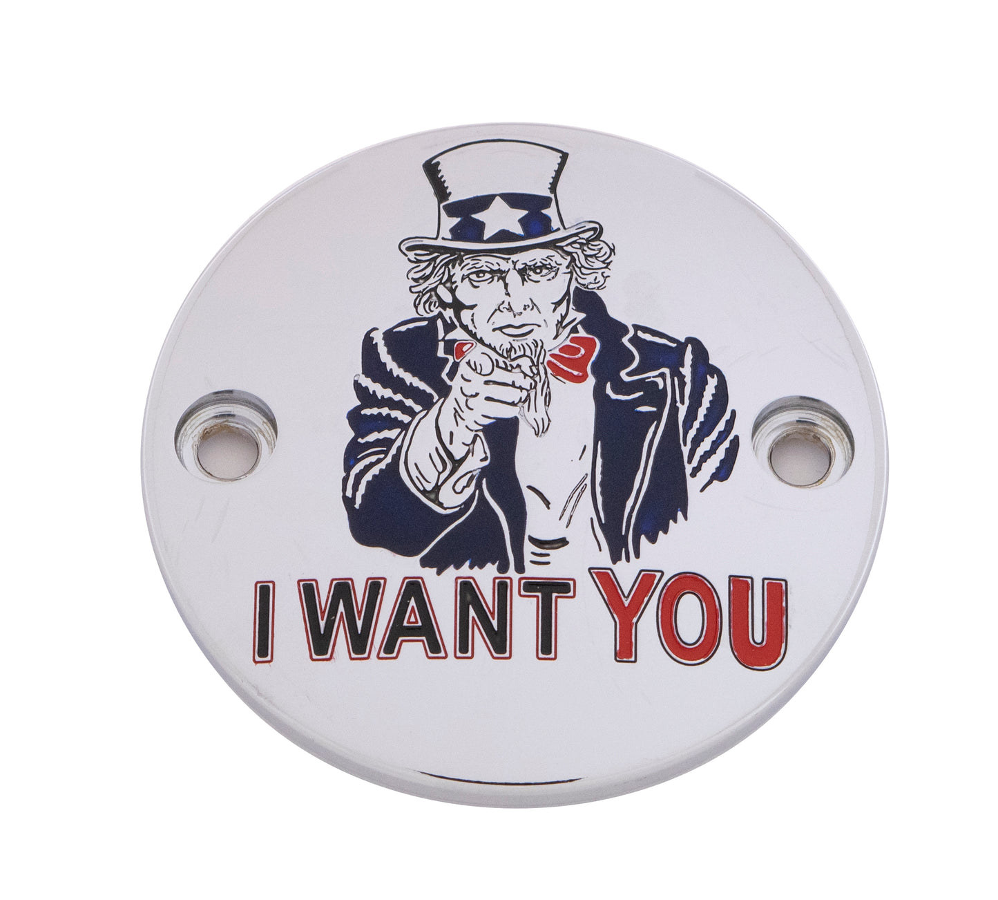 Custom Engraving M8 Timer Cover Uncle Sam Chrome • #563-05132