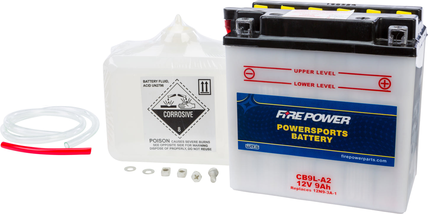 Fire Power Battery W/Acid Cb9L-A2 12V Heavy Duty