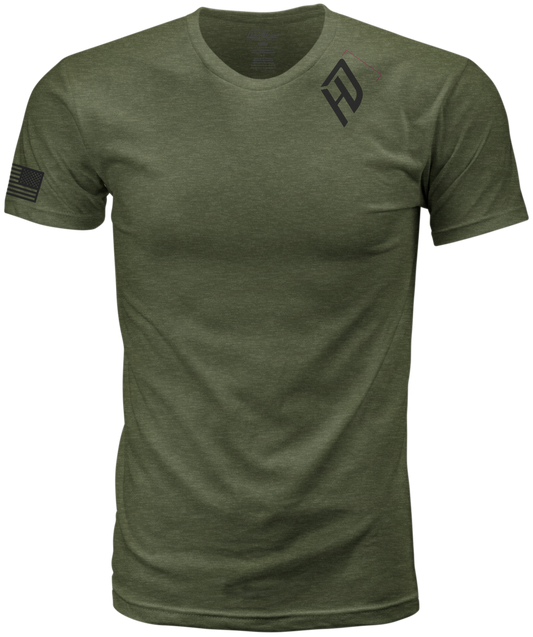 HARDDRIVE EMBLEM TEE OLIVE GREEN/BLACK 2X