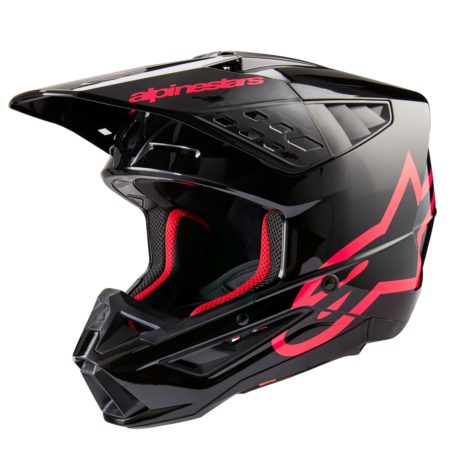Alpinestars S-M5 Corp Helmet Black/Diva Pink Glossy Lg