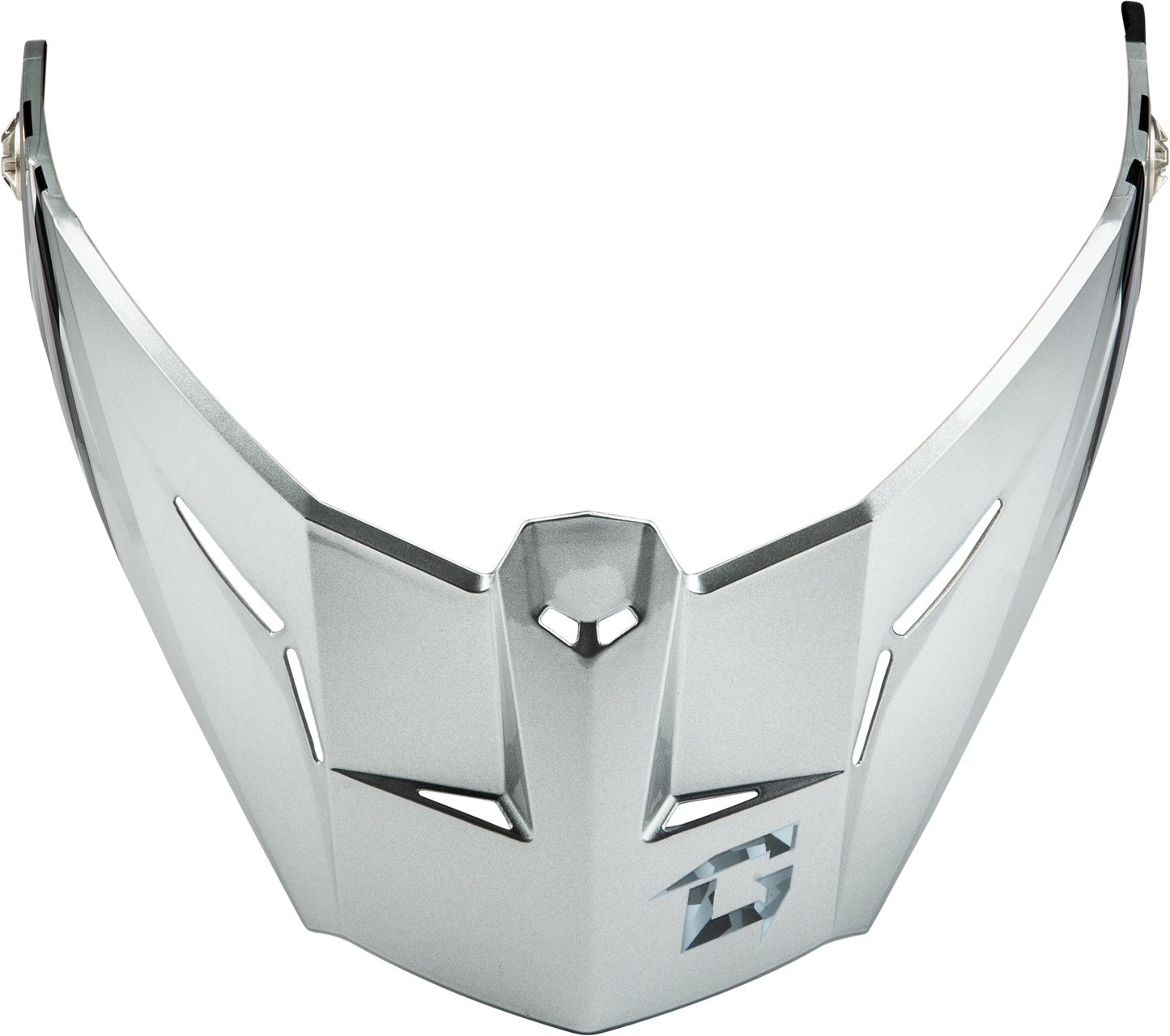 Gmax Md-74 Visor W/Screws Striker Silver/Blue Metallic