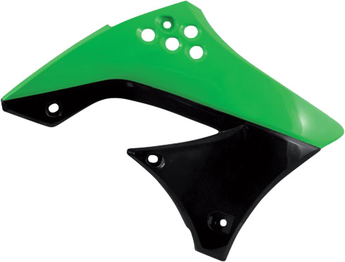 Acerbis Radiator Shrouds Green/Black • #21417-11089
