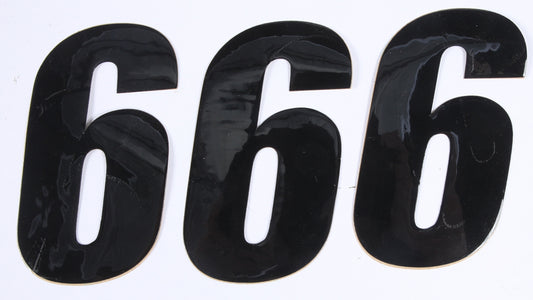 D-Cor Number 6 Black 4" 3/Pk