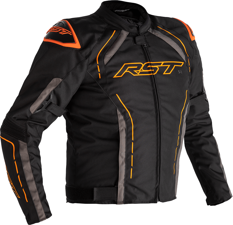 Rst S1 Ce Jacket Blk/Gry/Neon Org Textile Sm