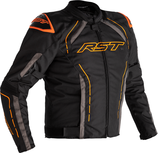 Rst S1 Ce Jacket Blk/Gry/Neon Org Textile Sm