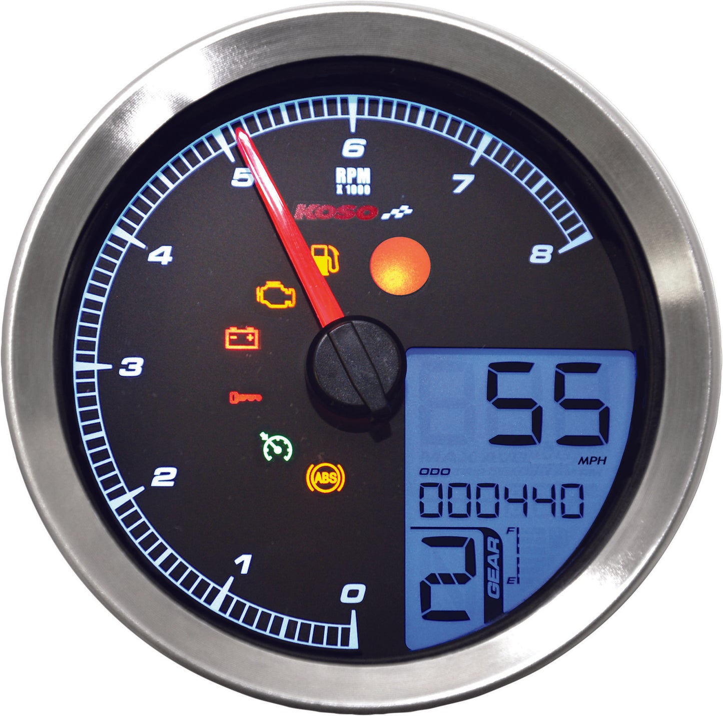 Koso LCD Color Change Speedo and Tachometer