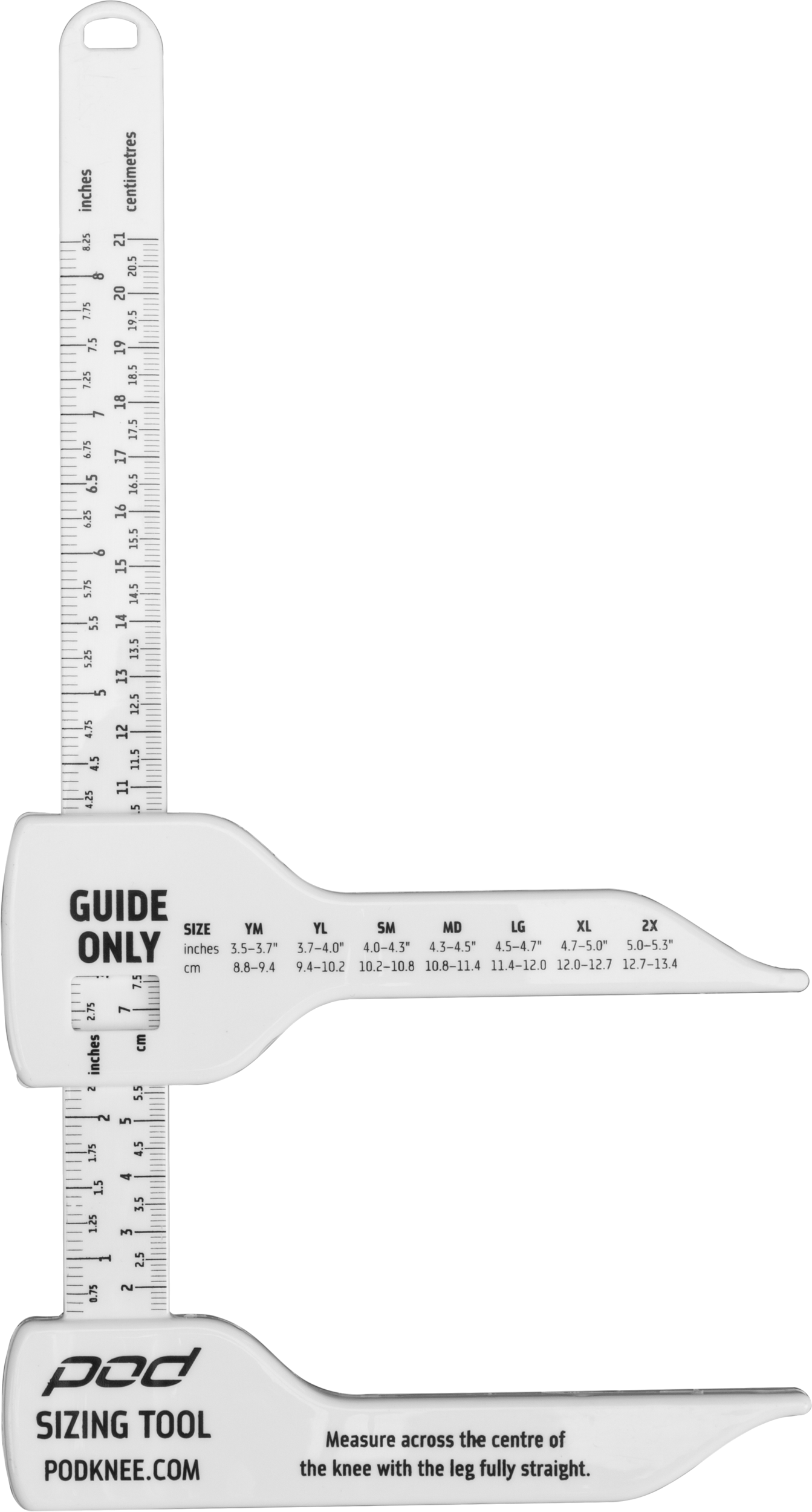 Pod Knee Brace Sizing Tool