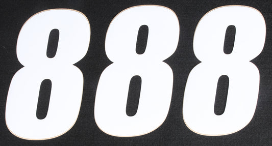 D-Cor Number 8 White 6" 3/Pk