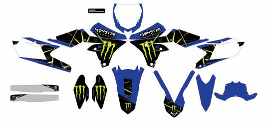 D-Cor Cmplt Kit Monster Energy Slash White Bg • #862-2050133