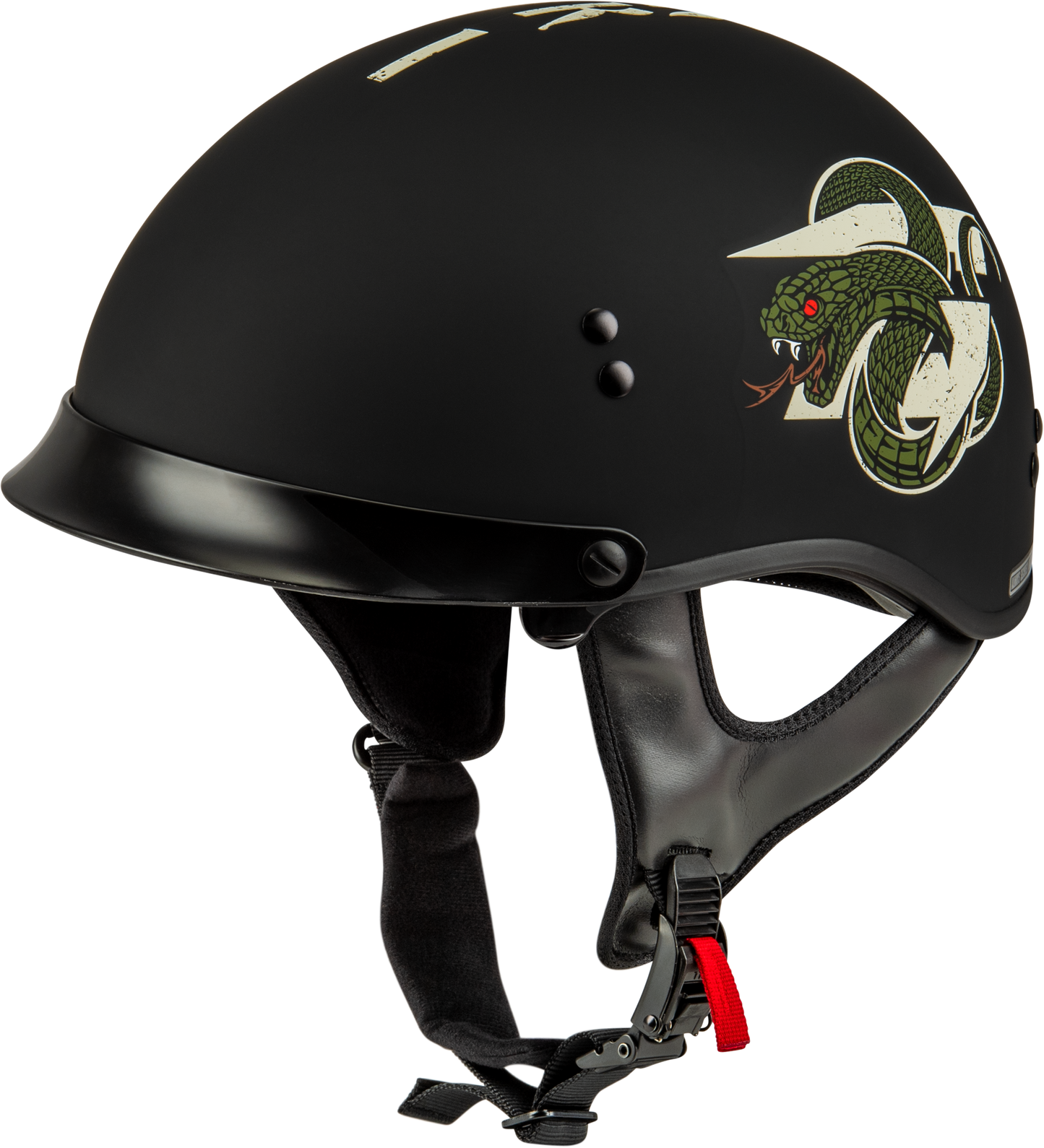 Gmax Hh-65 Drk1 Helmet W/ Peak Matte Black/Bone Lg