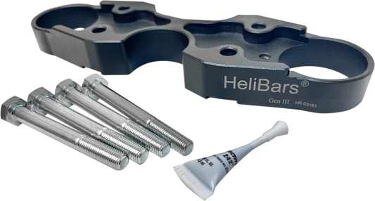 Helibars Handlebar Risers Black Suz