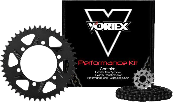 Vortex Sprocket/Chain Kit Stl/Alu 14/47T Blk Rx3 520-110L Blk