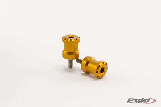 Puig Swingarm Spools Hi-Tech 6Mm Gold 2/Pk