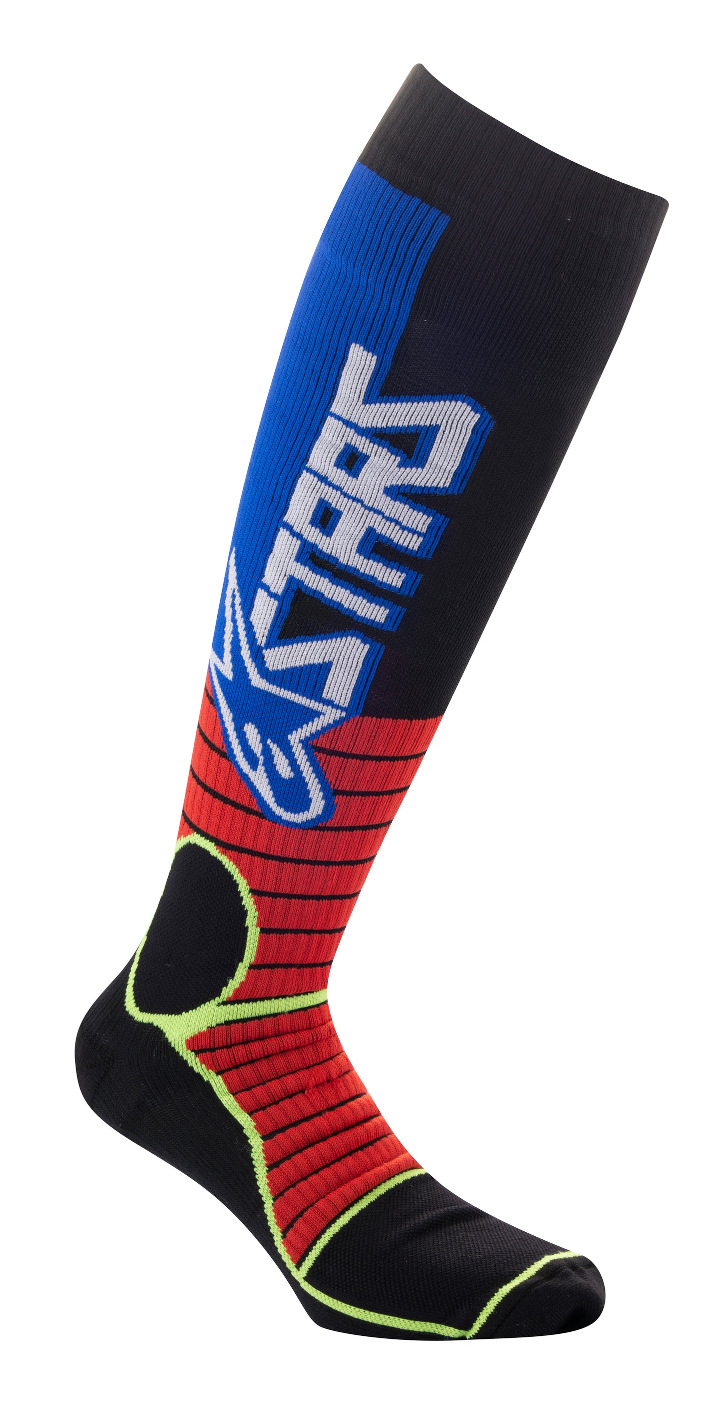 Alpinestars Mx Pro Socks Burnt Red/Yellow Fluo/Blue Sm