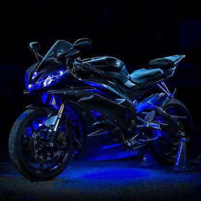 Xk Glow Single Color Motorcycle LED Accent Light Strip Kit