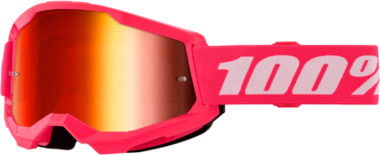 100-Percent Strata 2 Goggle Pink Mirror Red Lens